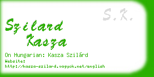szilard kasza business card